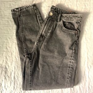 Zara Dark Grey High Waist Mom Jeans